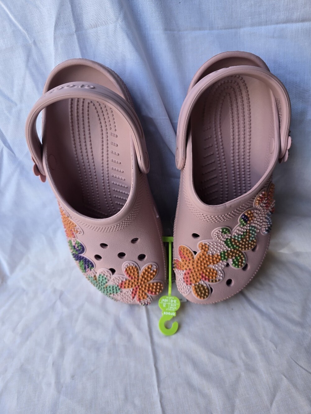 CROCS Pink Floral-Embellished Classic Clog - Picture 7 of 15